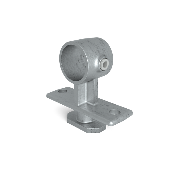 Rohrverbinder Containerklemme Vorderseite und Seitenwand (C3400) 48,3 mm - Vorderansicht mit Rohren (Rohr-verbinder.de)