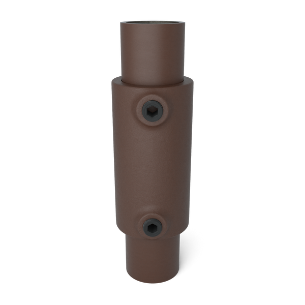 Rohrverbinder Verlängerungsstück vintage 26,9 mm - Vorderansicht mit Rohren (Rohr-verbinder.de)