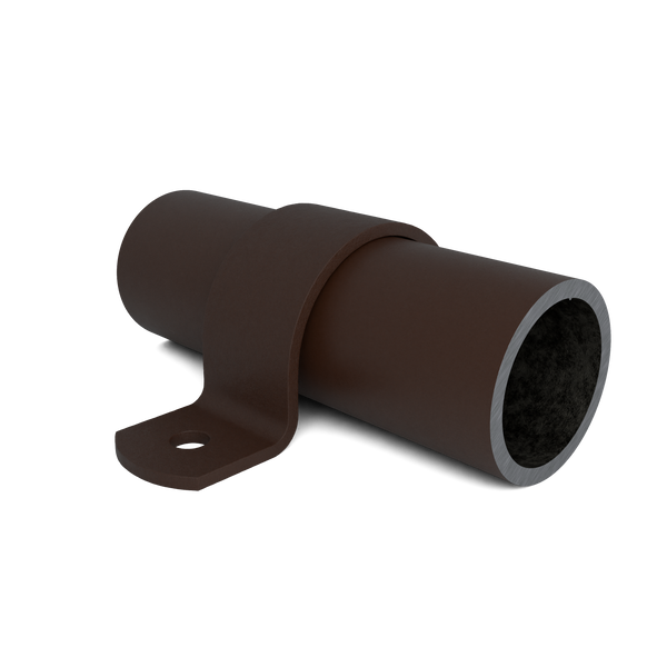 Rohrverbinder Rohrschelle vintage 26,9 mm - Vorderansicht mit Rohren (Rohr-verbinder.de)