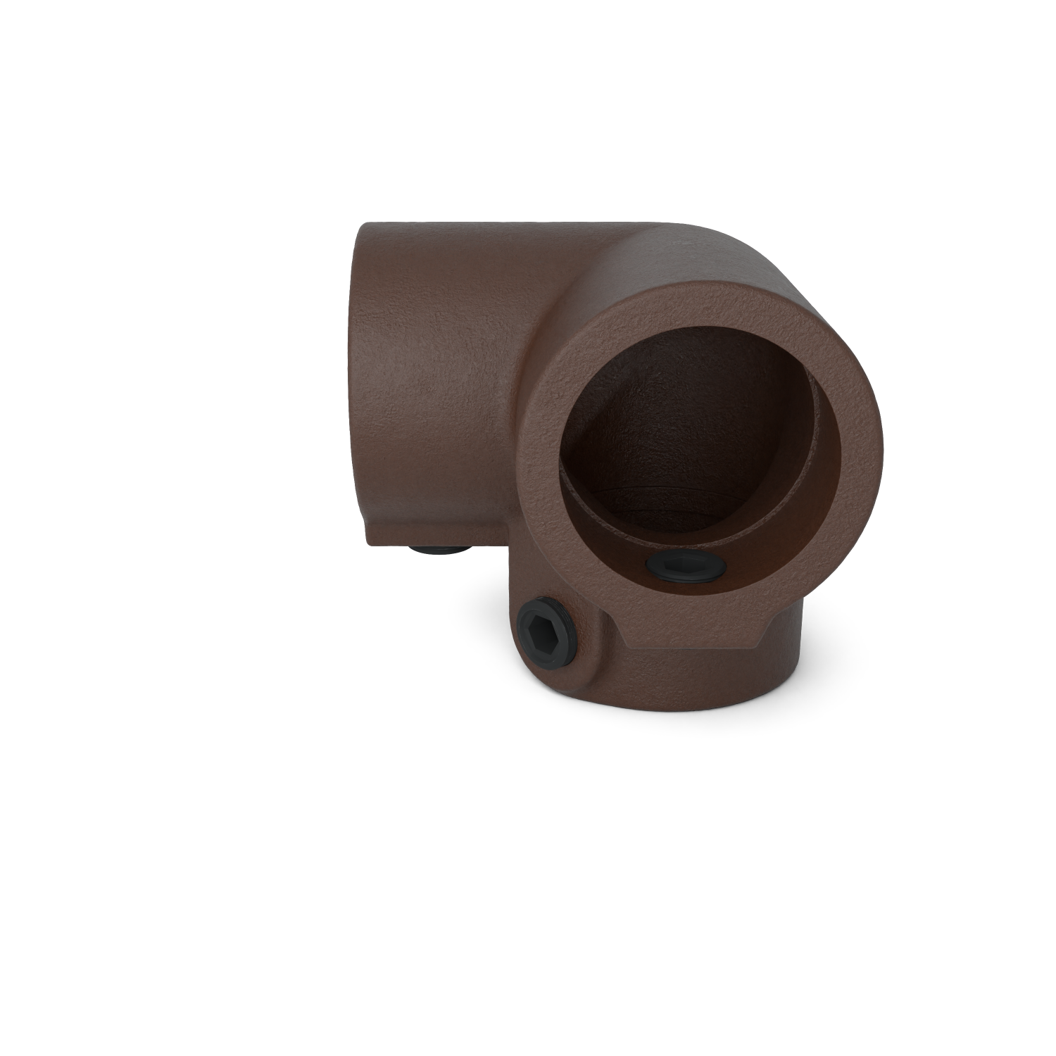 Rohrverbinder Dreiweg-Eckstück 90º vintage 33,7 mm - Seitenansicht Rohrverbinder (Rohr-verbinder.de)