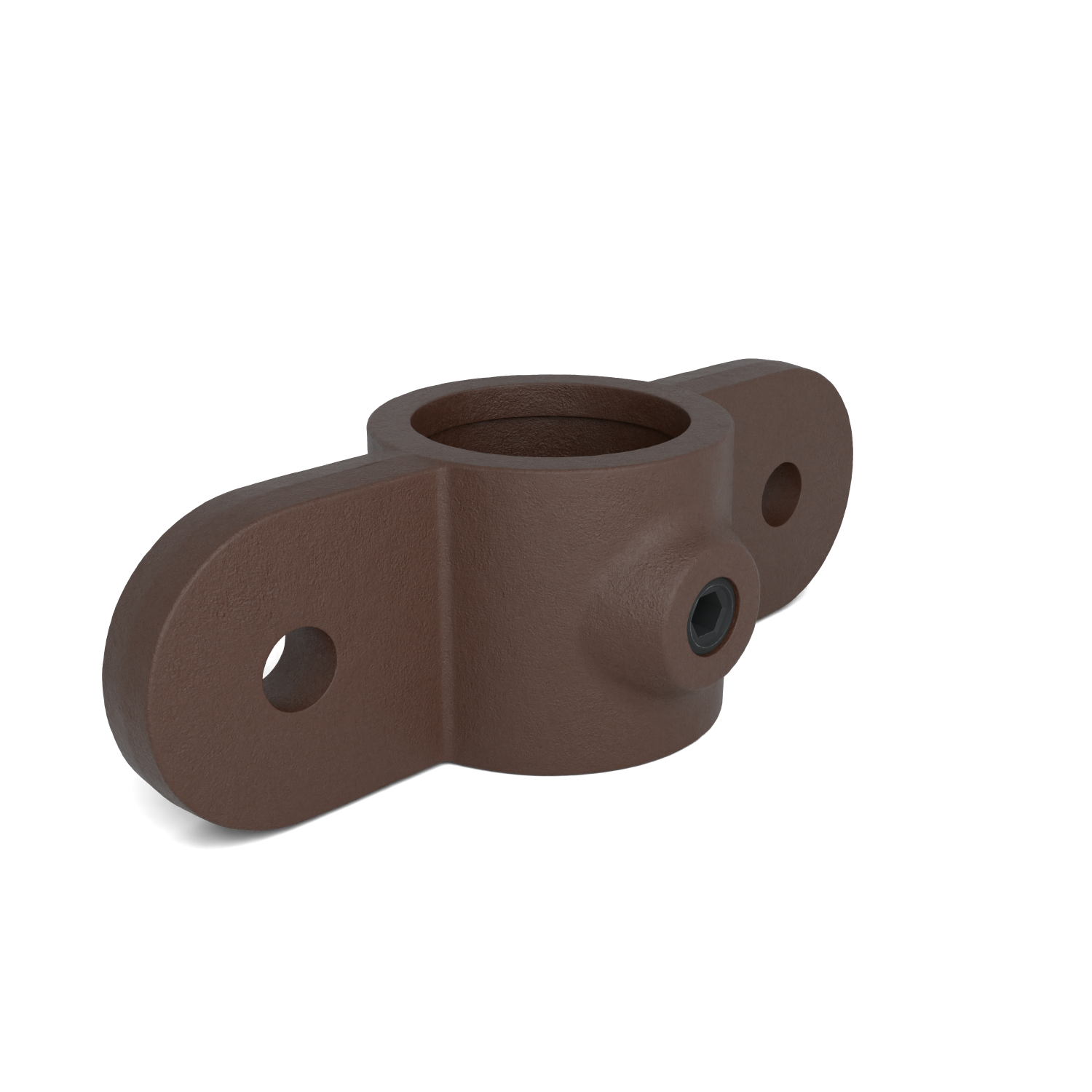 Rohrverbinder Gelenkauge doppelt 180º vintage 33,7 mm - Schrägansicht Rohrverbinder (Rohr-verbinder.de)