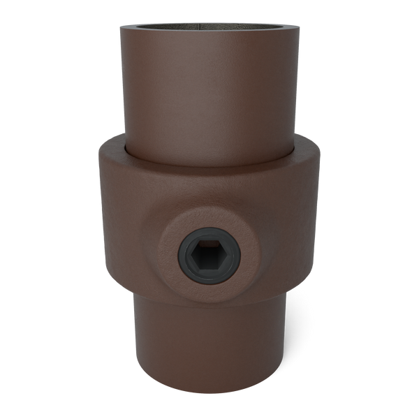 Rohrverbinder Stellring vintage 26,9 mm - Vorderansicht mit Rohren (Rohr-verbinder.de)