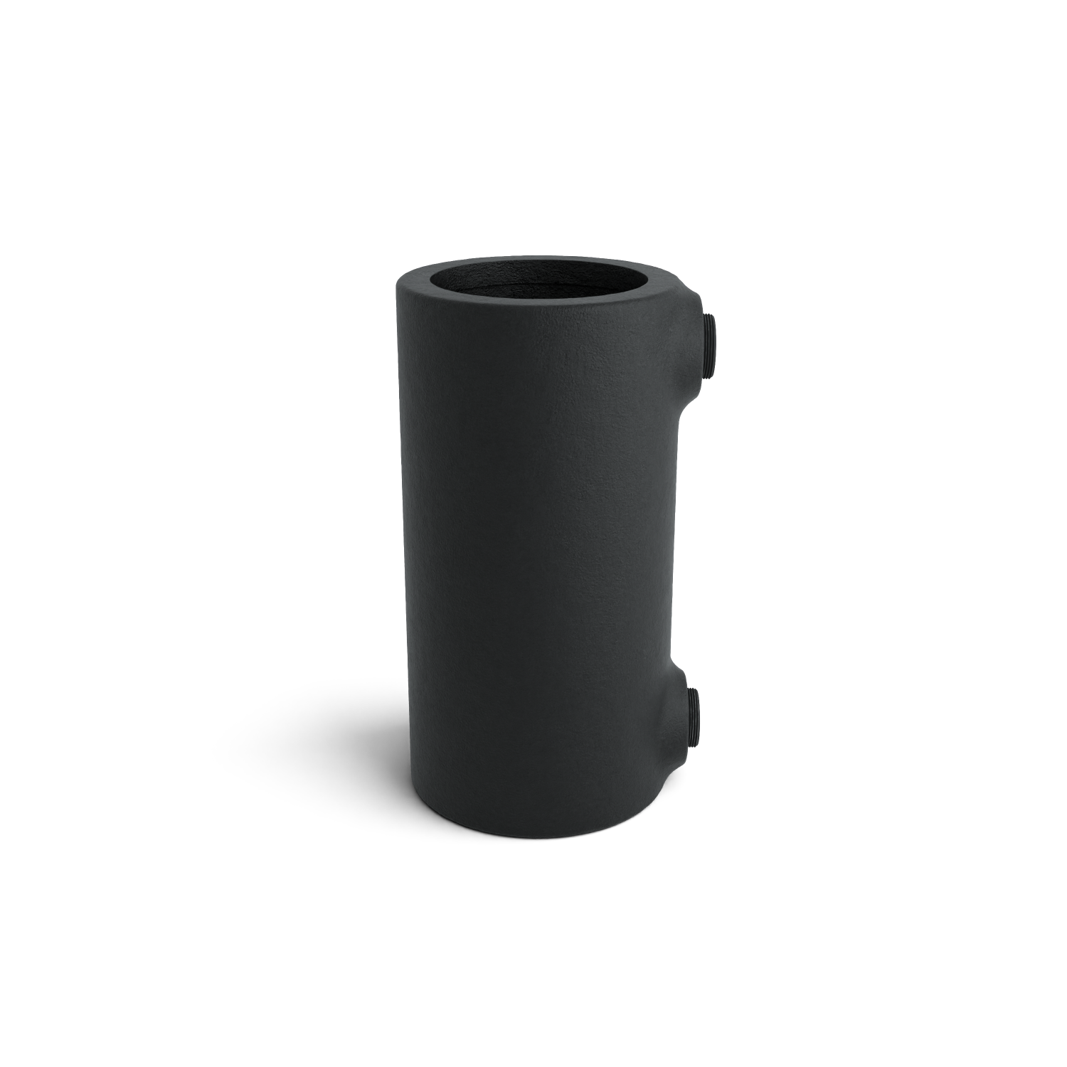 Rohrverbinder Verlängerungsstück schwarz 42,4 mm - Seitenansicht Rohrverbinder (Rohr-verbinder.de)