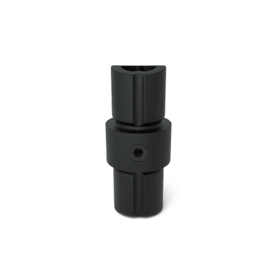 Rohrverbinder Verbindungsstück innen schwarz 42,4 mm - Vorderansicht Rohrverbinder (Rohr-verbinder.de)