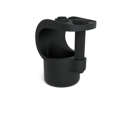 Rohrverbinder T-Stück offen schwarz 26,9 mm - Vorderansicht Rohrverbinder (Rohr-verbinder.de)