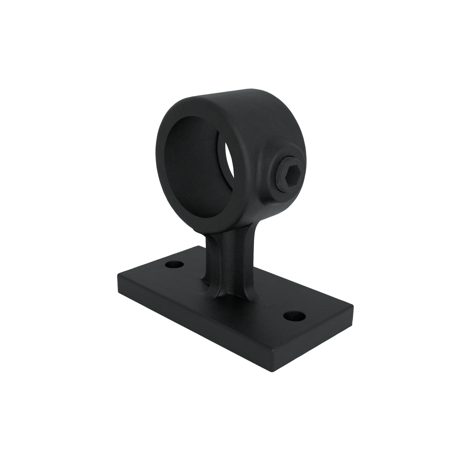 Rohrverbinder Handlaufhalterung schwarz 26,9 mm - Vorderansicht Rohrverbinder (Rohr-verbinder.de)