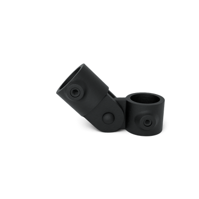 Rohrverbinder Gelenkstück einfach schwarz 33,7 mm - Vorderansicht Rohrverbinder (Rohr-verbinder.de)