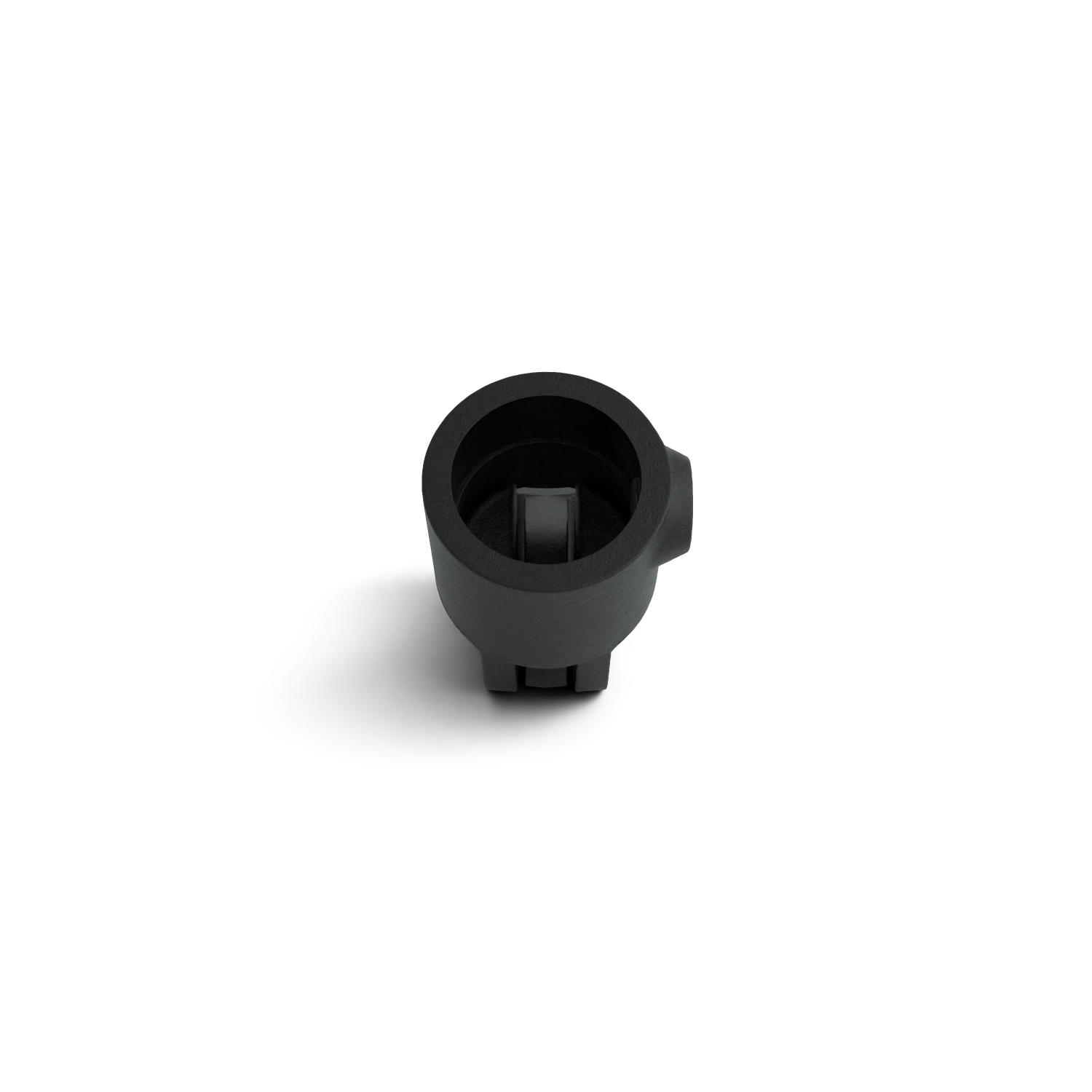 Rohrverbinder Gelenkstück einfach - Schwarz für außen -  42,4 mm - Seitenansicht Rohrverbinder (Rohr-verbinder.de)