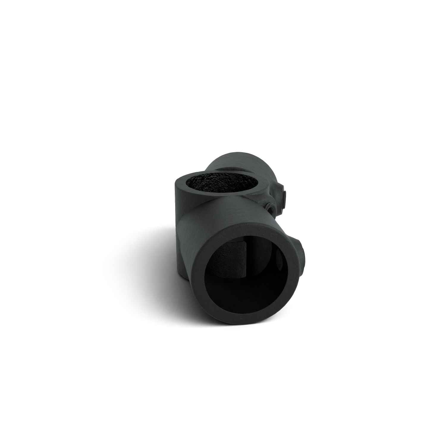 Rohrverbinder Winkelgelenk verstellbar schwarz 48,3 mm - 1 Stück - Seitenansicht Rohrverbinder (Rohr-verbinder.de)