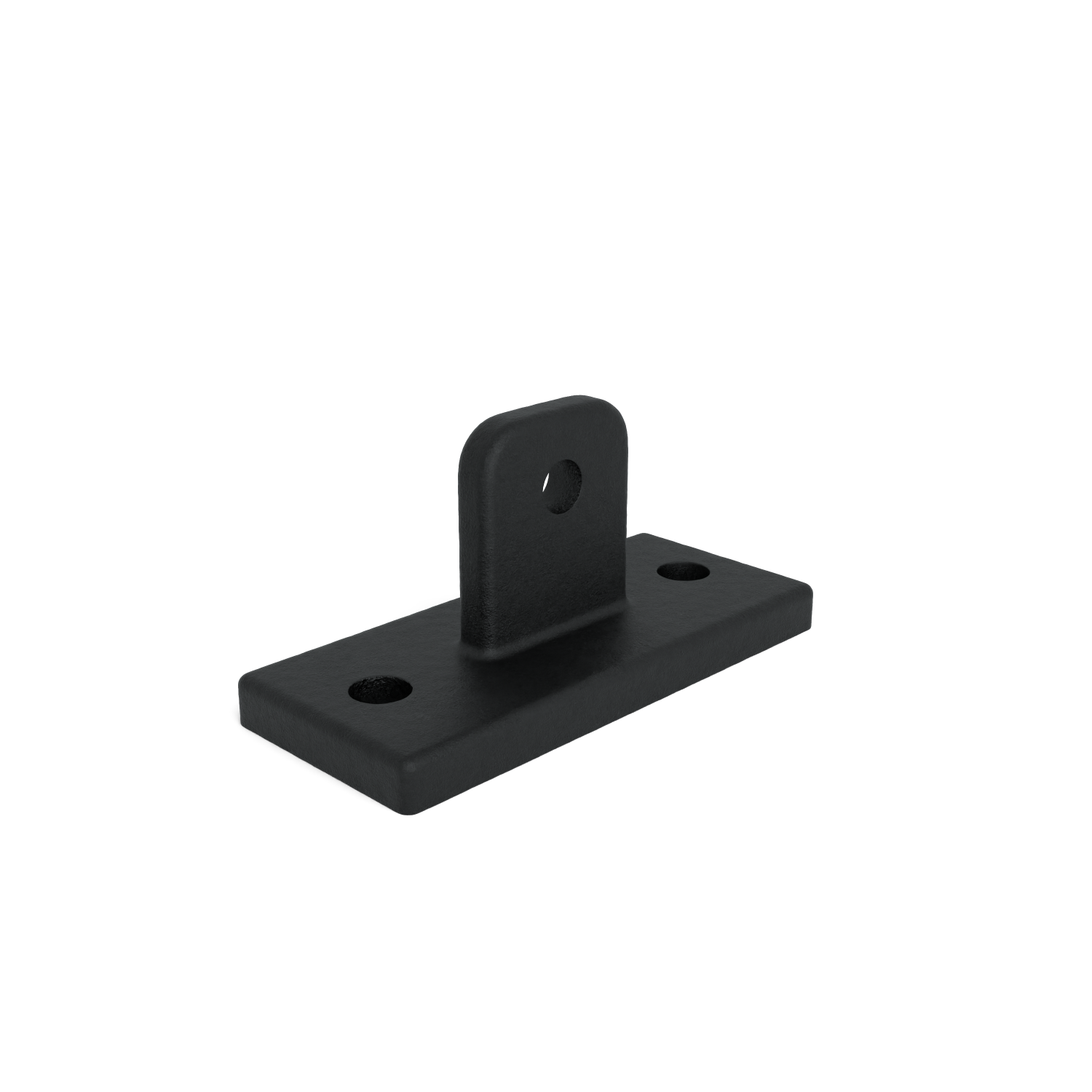 Rohrverbinder Gelenkfußhalter - Schwarz für außen - Vorderansicht Rohrverbinder (Rohr-verbinder.de)