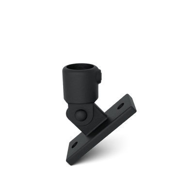 Rohrverbinder Gelenkfuß schwarz 33,7 mm - Vorderansicht Rohrverbinder (Rohr-verbinder.de)