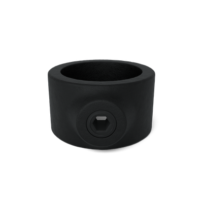 Rohrverbinder Stellring schwarz 26,9 mm - Vorderansicht Rohrverbinder (Rohr-verbinder.de)