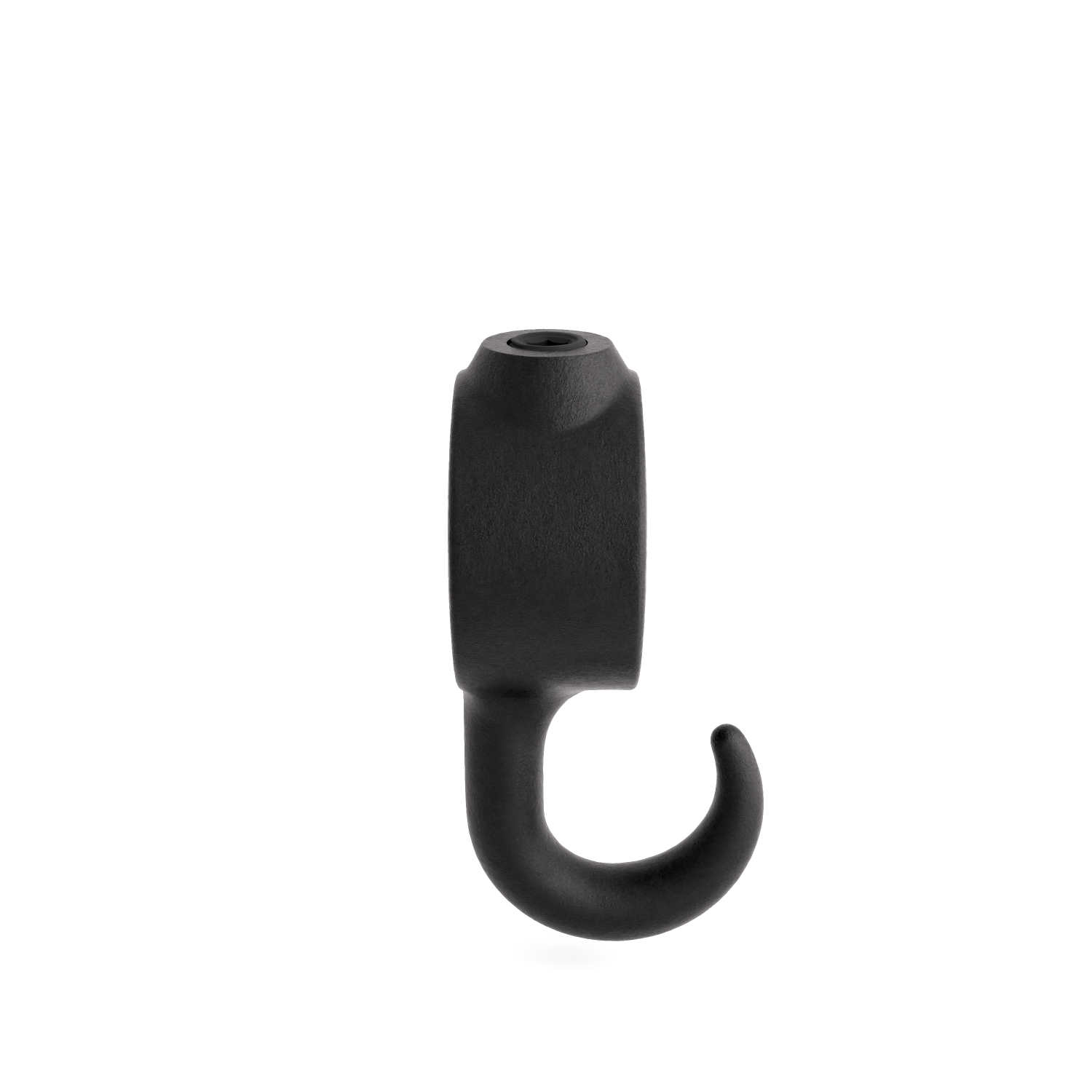 Rohrverbinder Stellring mit Haken schwarz 26,9 mm - Vorderansicht Rohrverbinder (Rohr-verbinder.de)