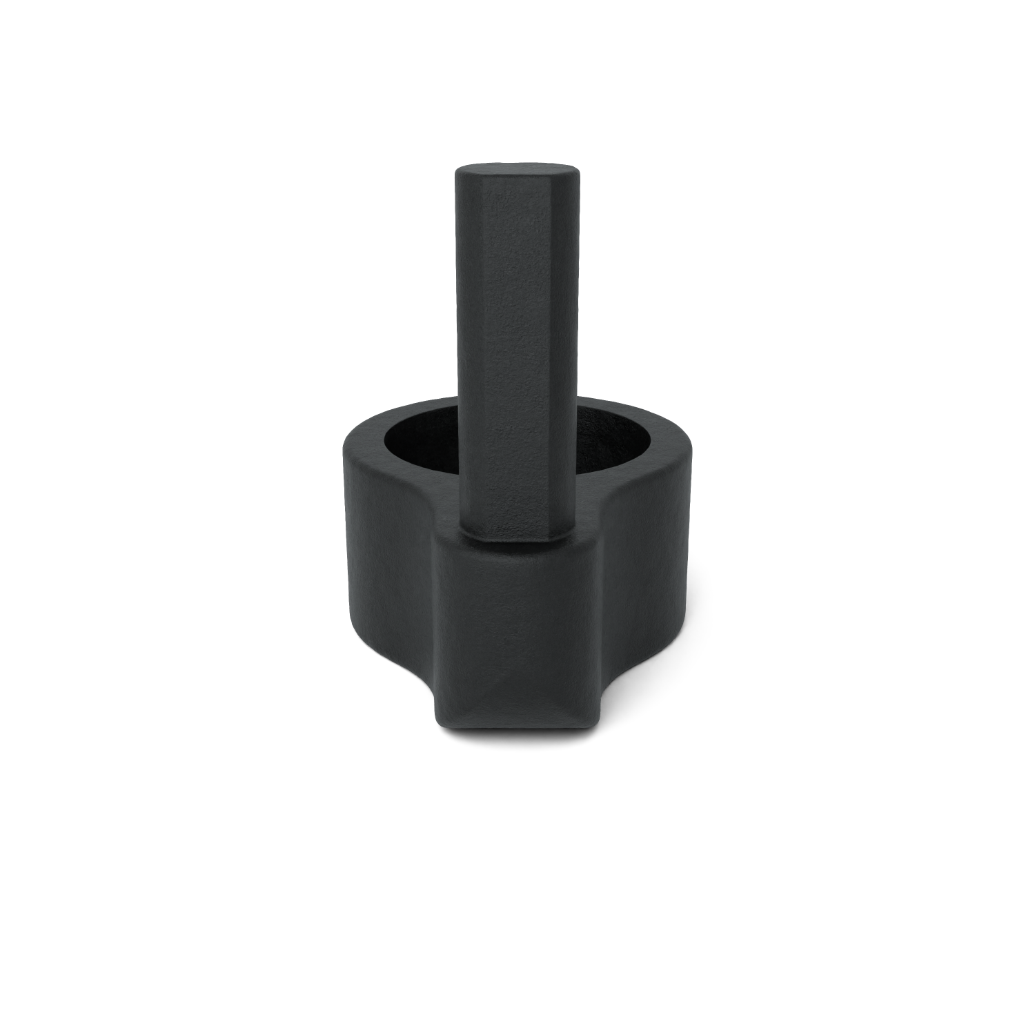 Rohrverbinder Stellringzapfen schwarz 33,7 mm - Seitenansicht Rohrverbinder (Rohr-verbinder.de)