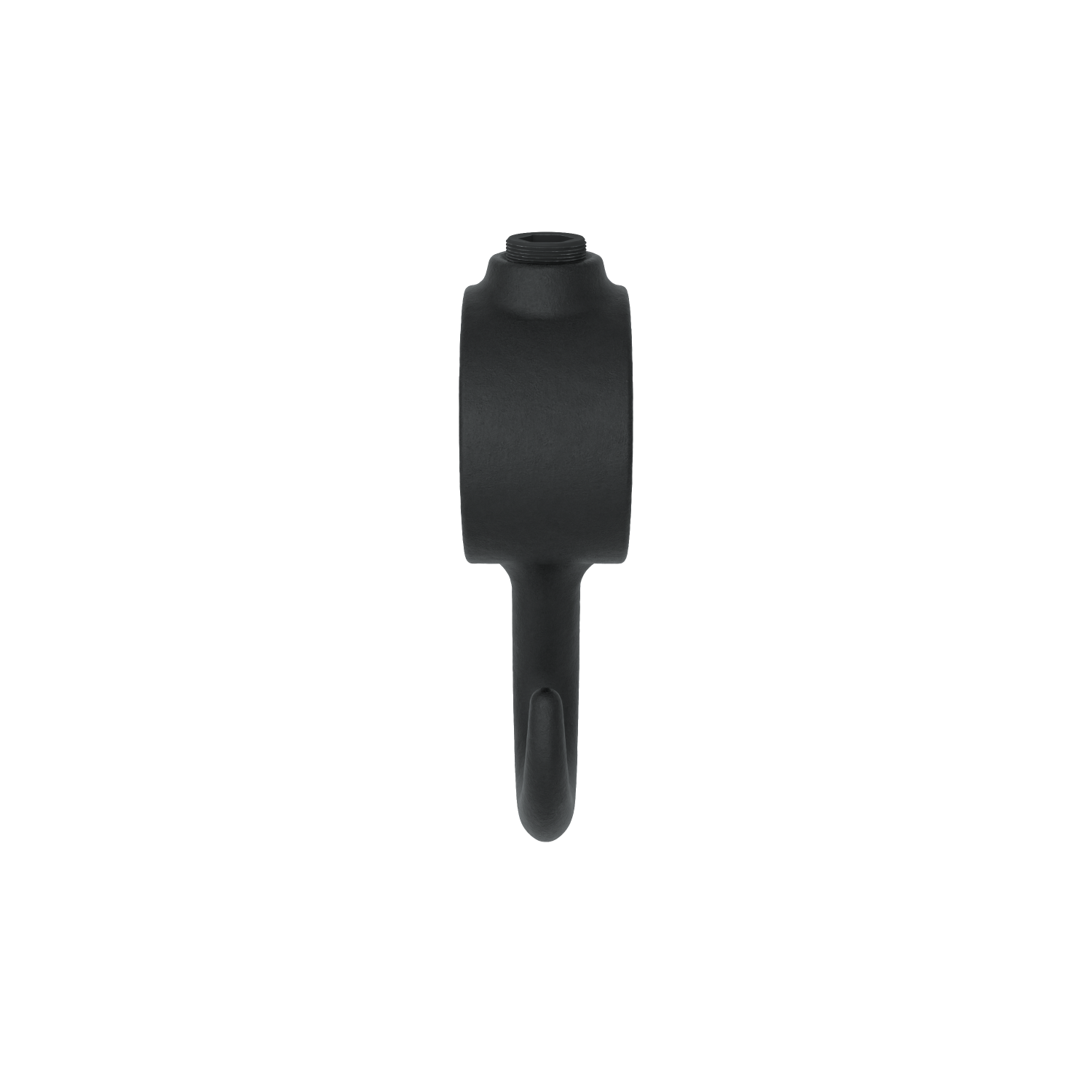 Rohrverbinder Kleiderhaken - Schwarz für außen -  33,7 mm - Seitenansicht Rohrverbinder (Rohr-verbinder.de)