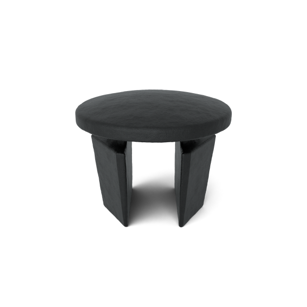 Rohrverbinder Stopfen Metall schwarz 33,7 mm - Vorderansicht mit Rohren (Rohr-verbinder.de)