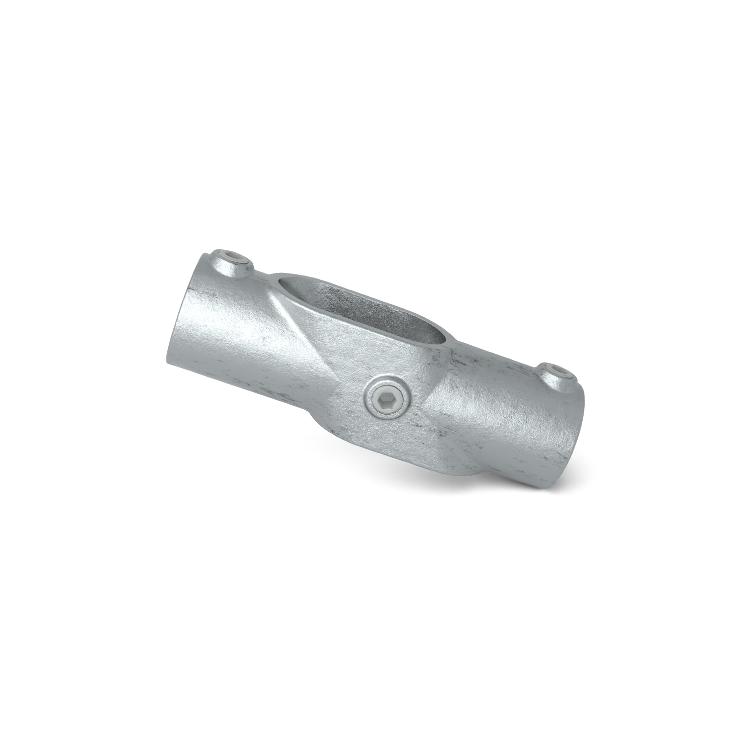 Rohrverbinder Kreuzstück 45º-90º 48,3 mm - Vorderansicht Rohrverbinder (Rohr-verbinder.de)