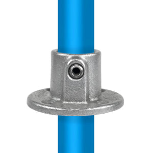 Fußplatte rund durchgehend 21,3 mm | Rohrverbinder | das größte Angebot an Rohrverbindern | Rohr-verbinder.de