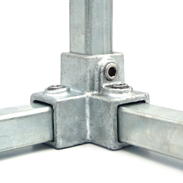 Dreiweg-Eckstück 90º 25 mm quadratisch | Rohrverbinder | das größte Angebot an Rohrverbindern | Rohr-verbinder.de