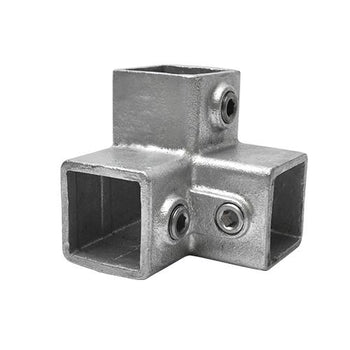 Dreiweg-Eckstück 90º 40 mm quadratisch | Rohrverbinder.de | der Spezialist für Rohrverbindern
