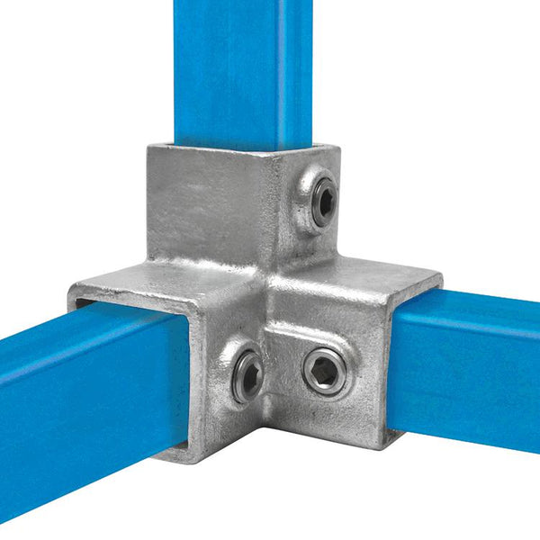 Dreiweg-Eckstück 90º 40 mm quadratisch | Rohrverbinder | das größte Angebot an Rohrverbindern | Rohr-verbinder.de