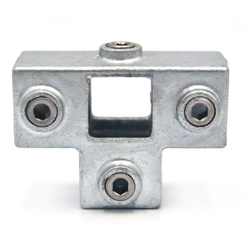 T-Stück für Stützrohr 25 mm quadratisch | Rohrverbinder | das größte Angebot an Rohrverbindern | Rohr-verbinder.de