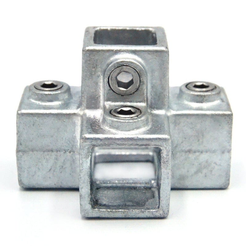 Kreuzstück für Stützrohr 25 mm quadratisch | Rohrverbinder | das größte Angebot an Rohrverbindern | Rohr-verbinder.de