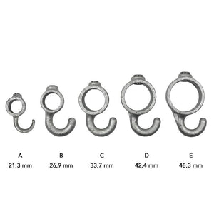 Kleiderhaken 21,3 mm | Rohrverbinder.de | der Spezialist für Rohrverbindern