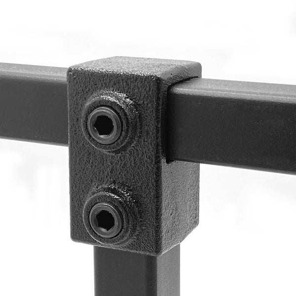 Vierkantverbinder schwarz, 25 mm