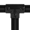T-Stück lang schwarz 42,4 mm | Rohrverbinder | das größte Angebot an Rohrverbindern | Rohr-verbinder.de