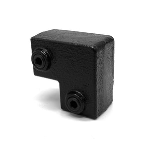 Bogen 90º schwarz 25 mm quadratisch | Rohrverbinder.de | der Spezialist für Rohrverbindern
