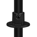 Fußplatte rund durchgehend schwarz 21,3 mm | Rohrverbinder | das größte Angebot an Rohrverbindern | Rohr-verbinder.de