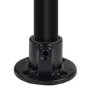 Fußplatte rund schwarz 26,9 mm | Rohrverbinder | das größte Angebot an Rohrverbindern | Rohr-verbinder.de