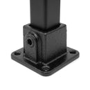 Fußplatte quadratisch schwarz 25 mm quadratisch | Rohrverbinder | das größte Angebot an Rohrverbindern | Rohr-verbinder.de