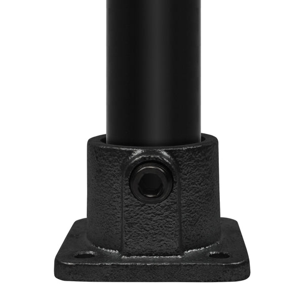 Fußplatte quadratisch schwarz 26,9 mm | Rohrverbinder | das größte Angebot an Rohrverbindern | Rohr-verbinder.de
