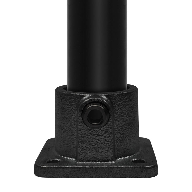Fußplatte quadratisch schwarz 21,3 mm | Rohrverbinder | das größte Angebot an Rohrverbindern | Rohr-verbinder.de