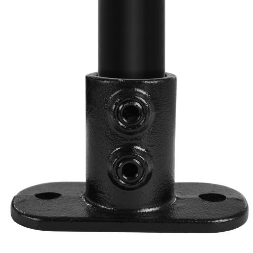 Fußplatte oval schwarz 26,9 mm | Rohrverbinder | das größte Angebot an Rohrverbindern | Rohr-verbinder.de