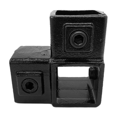 Eckstück 90º schwarz 40 mm quadratisch