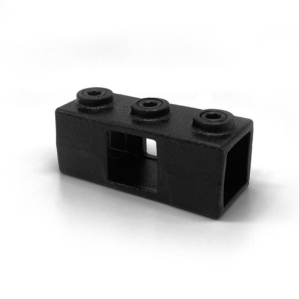Kreuzstück in 1 Ebene schwarz 25 mm quadratisch | Rohrverbinder | das größte Angebot an Rohrverbindern | Rohr-verbinder.de