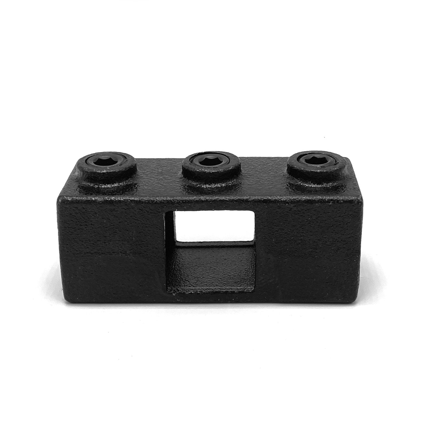 Kreuzstück in 1 Ebene schwarz 25 mm quadratisch | Rohrverbinder.de | der Spezialist für Rohrverbindern