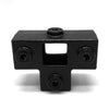 T-Stück für Stützrohr schwarz 25 mm quadratisch | Rohrverbinder | das größte Angebot an Rohrverbindern | Rohr-verbinder.de