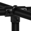 T-Stück für Stützrohr schwarz 33,7 mm | Rohrverbinder | das größte Angebot an Rohrverbindern | Rohr-verbinder.de