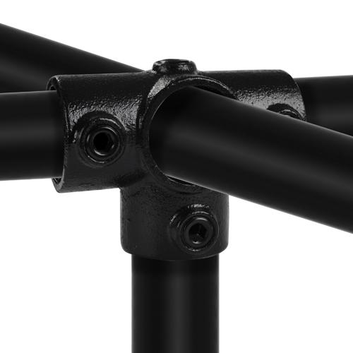 T-Stück für Stützrohr schwarz 48,3 mm | Rohrverbinder | das größte Angebot an Rohrverbindern | Rohr-verbinder.de