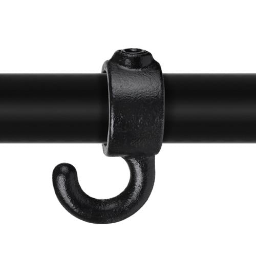 Stellring mit Haken schwarz 48,3 mm | Rohrverbinder | das größte Angebot an Rohrverbindern | Rohr-verbinder.de