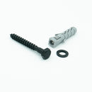 Schwarze Schraube M6x50 mit Unterlegscheibe und Dübel (10 Stück) | Beste Qualität von Rohr-verbinder.de