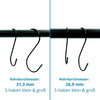 S-Haken in Schwarz (Set 5 Stück) | Beste Qualität von Rohr-verbinder.de