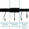 S-Haken in Schwarz (Set 5 Stück) | Beste Qualität von Rohr-verbinder.de