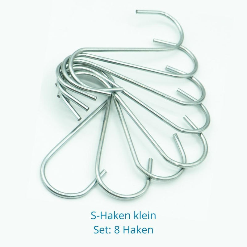 S-Haken in Silber klein (Set 8 Stück) | Beste Qualität von Rohr-verbinder.de