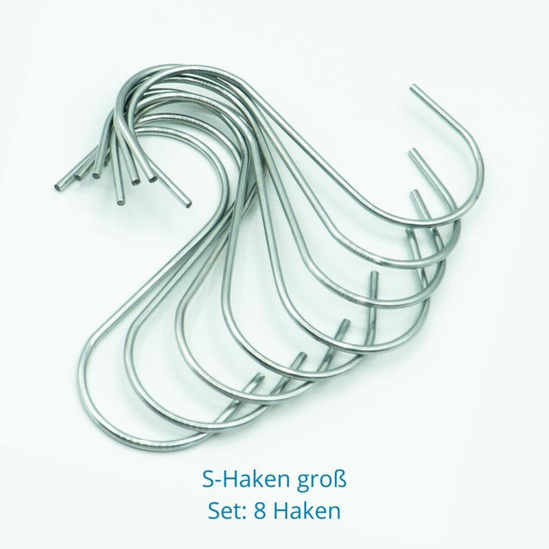 S-Haken in Silber (Set 8 Stück) | Beste Qualität von Rohr-verbinder.de