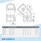 T-Stück kurz 45° 26,9 mm | technische Zeichnung | Rohrverbinder | Schnelle Lieferung | Rohr-verbinder.de